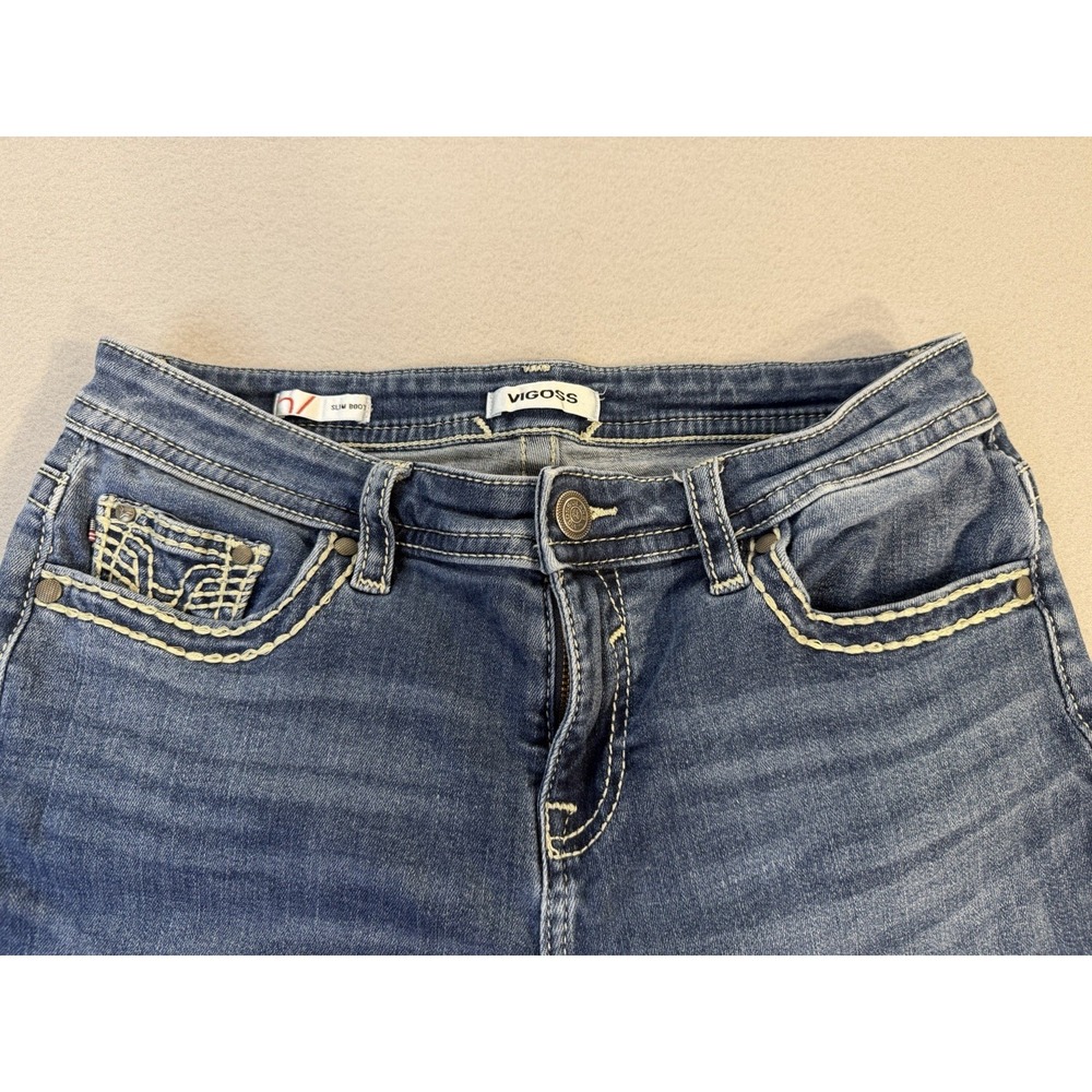 Vigoss Heritage Fit Slim Boot Jeans Women's Bootcut Medium Wash Stretch Denim - Picture 10 of 16